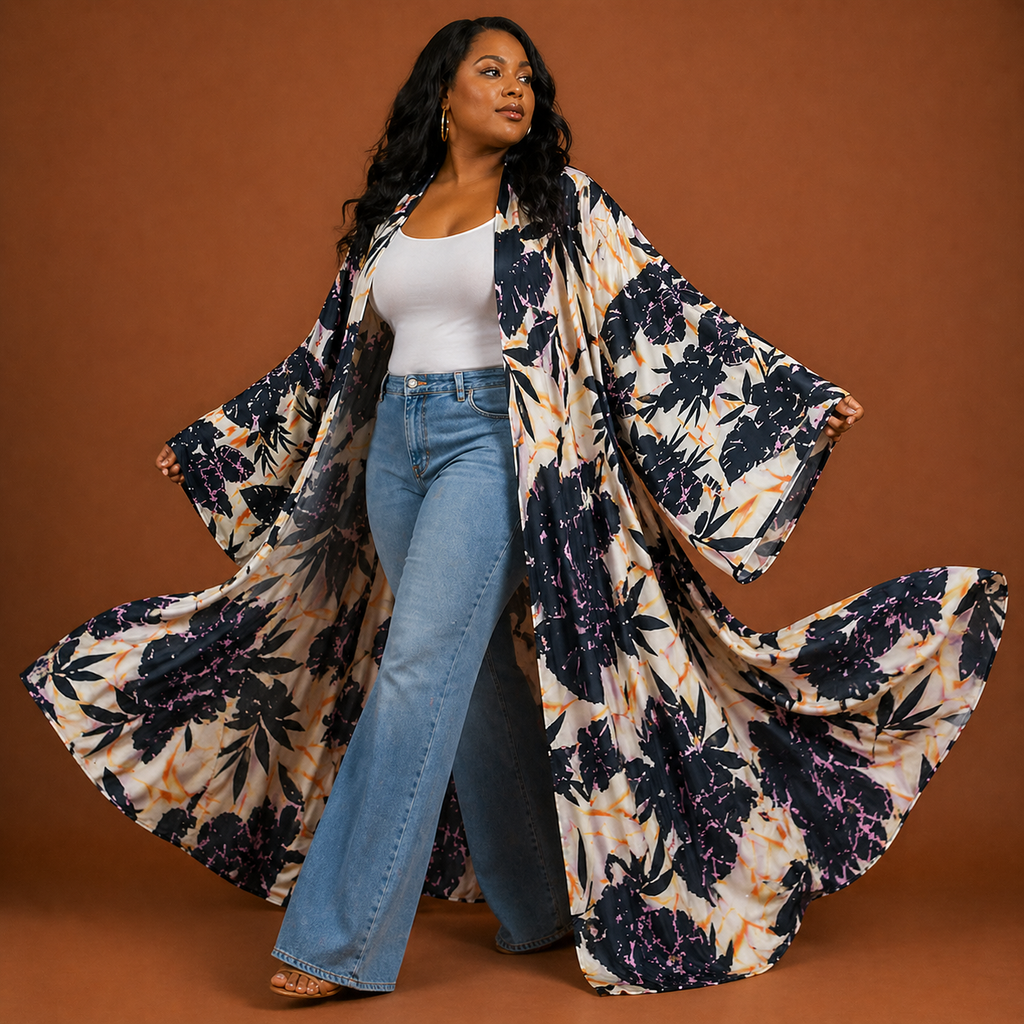 Nightfall Petals Kimono