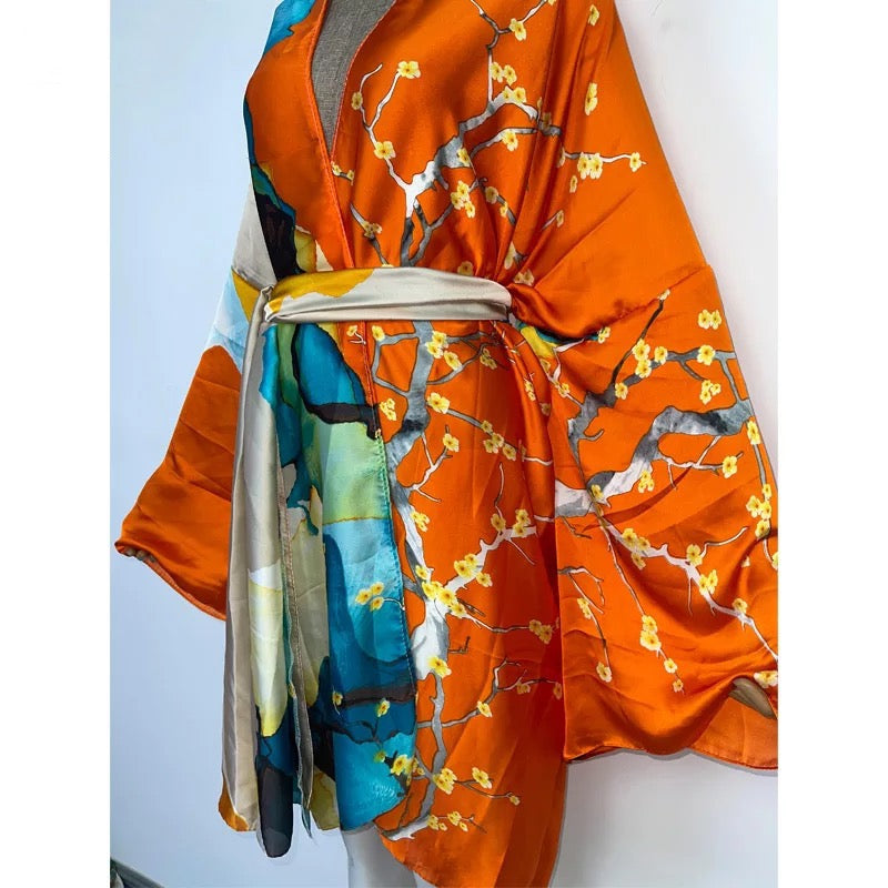 Women's Short Kimono Robe – All Inclusive Beach Cover Up